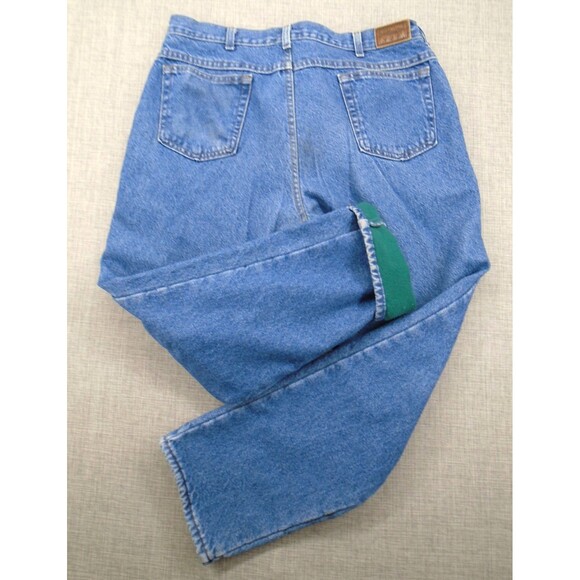 LL Bean Men's Lined Jeans 36" Waist Set of 2 Pants Blue Denim Made in USA - Picture 10 of 16